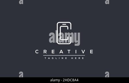 Modern creative letter C logo design. Minimal C, CC initial based vector icon Stock Vector