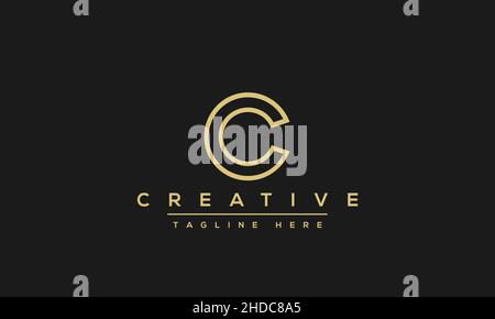 Modern creative letter C logo design. Minimal C, CC initial based vector icon Stock Vector