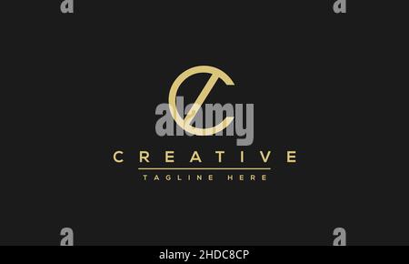 Modern creative letter C logo design. Minimal C, CC initial based vector icon Stock Vector