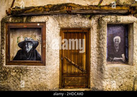 Mural of the old town, Bastia, Corsica, Bastia, Corsica, France, Europe Stock Photo