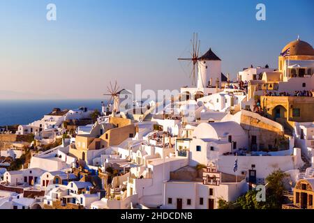 Blick auf Santorin, Griechenland, Europa Stock Photo