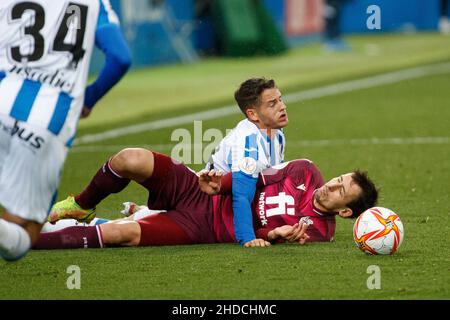 Mikel Oyarzabal of Real Sociedad during the La Copa del Rey third round match between CD Leganes and  Real Sociedad at Butarque Stadium in Madrid, Spain. Stock Photo