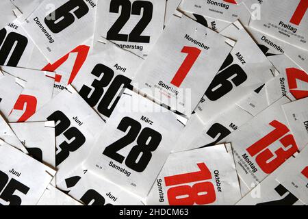 Kalender, Kalenderblatt, Tage, Tag, Kalendertage, mehrere, Termin, Termine, Stock Photo