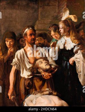 Salome Receiving the Head of John the Baptist, painting by Rembrandt van Rijn (1606-1669), oil on canvas, 1640-45 Stock Photo