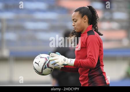 Latina, Italy. 05th Jan, 2022. Selena Delia Babb of A.C. Milan during the Women's Italian Supercup Semi-Final between A.S. Roma Women and A.C. Milan at the Domenico Francioni Stadium on 5th of January, 2022 in Latina, Italy. Credit: Independent Photo Agency/Alamy Live News Stock Photo