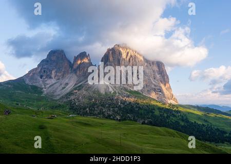 Colorful sunrise in the foggy summer mountains. Triglav national park, Slovenia, Julian Alps, Europe. Stock Photo