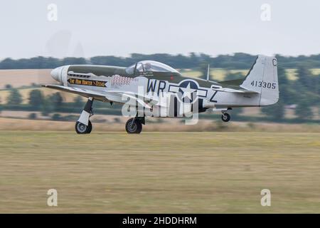 North American TF-51D Mustang taxi-ing Stock Photo