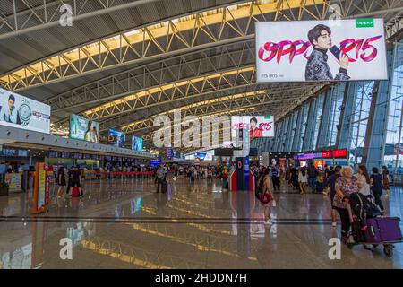 XI'AN, CHINA - AUGUST 2, 2018: Interior of Xi'an Xianyang International Airport, China Stock Photo