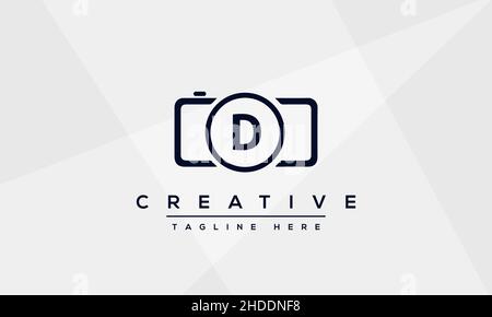Creative modern letter D logo design, Minimalist D DD initial based vector icon Stock Vector