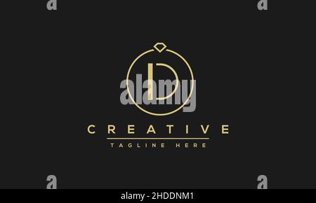 Creative modern letter D logo design, Minimalist D DD initial based vector icon Stock Vector