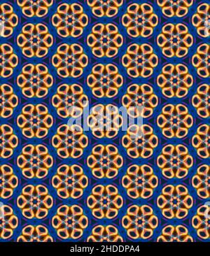 Blue, red and yellow color seamless pattern texture and template. Multicolored. Colorful ornamental graphic design. Colored mosaic ornaments. Vector i Stock Vector