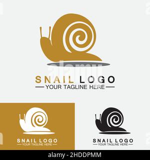 Snail logo template vector icon illustration design Stock Vector