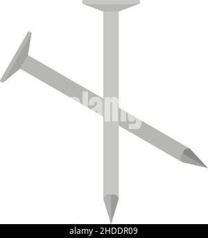 Carpenter nails icon. Flat illustration of Carpenter nails vector icon isolated on white background Stock Vector