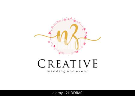 NZ feminine logo. Usable for Logo for fashion,photography, wedding, beauty, business. Flat Vector Logo Design Template Element. Stock Vector