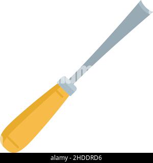 Round chisel icon. Flat illustration of Round chisel vector icon isolated on white background Stock Vector