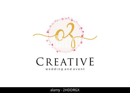 OZ feminine logo. Usable for Logo for fashion,photography, wedding, beauty, business. Flat Vector Logo Design Template Element. Stock Vector