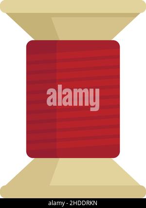 Thread wood bobine icon. Flat illustration of Thread wood bobine vector icon isolated on white background Stock Vector
