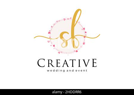 SF feminine logo. Usable for Logo for fashion,photography, wedding, beauty, business. Flat Vector Logo Design Template Element. Stock Vector