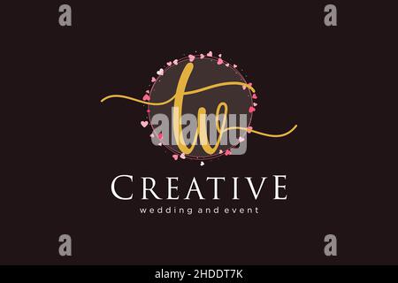 TV feminine logo. Usable for Logo for fashion,photography, wedding, beauty, business. Flat Vector Logo Design Template Element. Stock Vector
