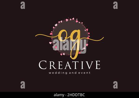 OG feminine logo. Usable for Logo for fashion,photography, wedding, beauty, business. Flat Vector Logo Design Template Element. Stock Vector