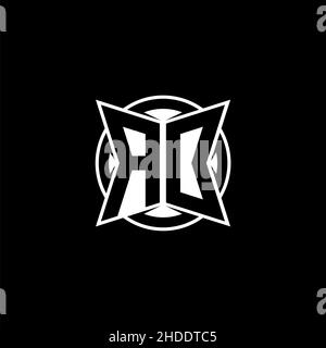 AO Monogram logo letter with simple shape and circle rounded design ...
