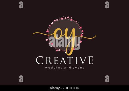 OY feminine logo. Usable for Logo for fashion,photography, wedding, beauty, business. Flat Vector Logo Design Template Element. Stock Vector
