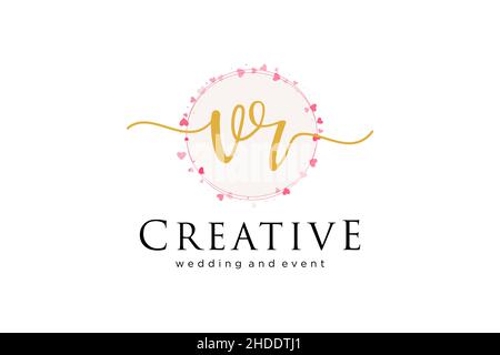 VR feminine logo. Usable for Logo for fashion,photography, wedding, beauty, business. Flat Vector Logo Design Template Element. Stock Vector
