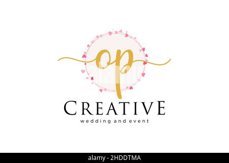 OP feminine logo. Usable for Logo for fashion,photography, wedding, beauty, business. Flat Vector Logo Design Template Element. Stock Vector