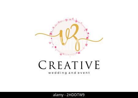 VZ feminine logo. Usable for Logo for fashion,photography, wedding, beauty, business. Flat Vector Logo Design Template Element. Stock Vector