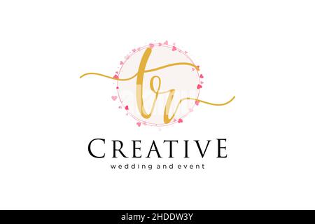 TR feminine logo. Usable for Logo for fashion,photography, wedding, beauty, business. Flat Vector Logo Design Template Element. Stock Vector