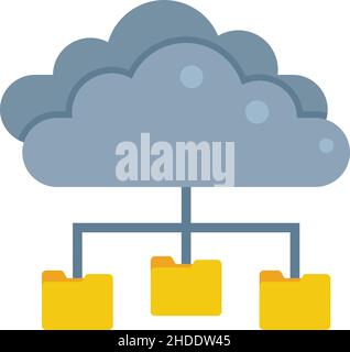 Folder remote control icon. Flat illustration of Folder remote control vector icon isolated on white background Stock Vector