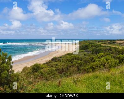 Beach in the Marengo Reefs Marine Sanctuary - Marengo, Victoria, Australia Stock Photo