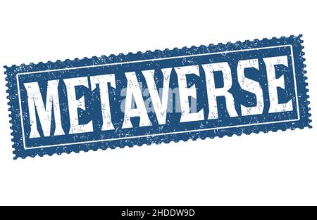 Metaverse grunge rubber stamp on white background, vector illustration Stock Vector