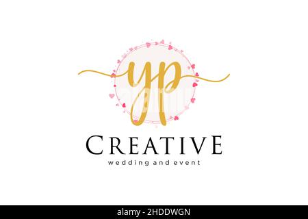 YP feminine logo. Usable for Logo for fashion,photography, wedding, beauty, business. Flat Vector Logo Design Template Element. Stock Vector