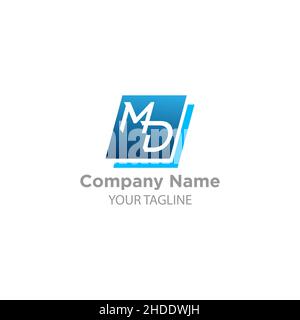 creative letter MD logo vector illustration template.EPS 10 Stock Vector