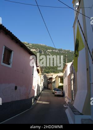 Village houses in Skripero, Corfu, Greece Stock Photo