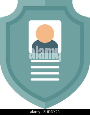 Secured personal information icon. Flat illustration of secured personal information vector icon isolated on white background Stock Vector