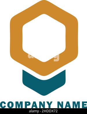 polygon logo, company, business, community Stock Vector