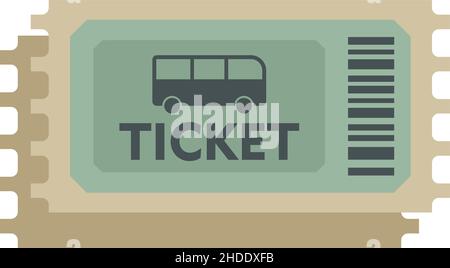 Validator bus ticket icon. Flat illustration of Validator bus ticket vector icon isolated on white background Stock Vector