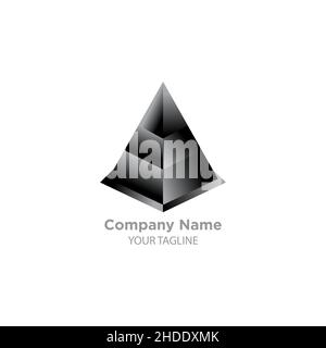 Triangle logo. Abstract geometric figure. Vector on isolated white background. EPS 10 Stock Vector