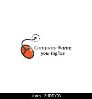 Gaming Modern Logo. Mouse Icon Vector Isolated white background.EPS 10 Stock Vector