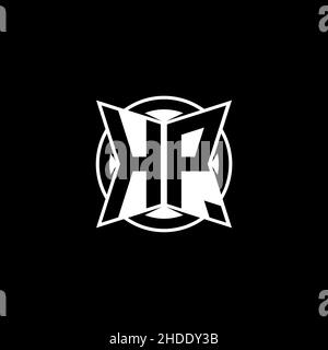 HP Monogram logo letter with simple shape and circle rounded design ...