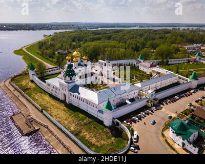 Kostroma with Holy Trinity Ipatiev Monastery Stock Photo