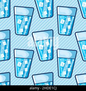 ice water on glass seamless pattern vector illustration Stock Vector