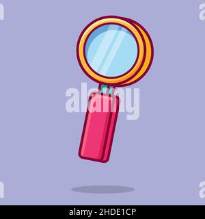 magnifying glass isolated cartoon vector illustration in flat style Stock Vector