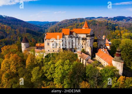 Pernstejn castle, Nedvedice, Czech Republic Stock Photo