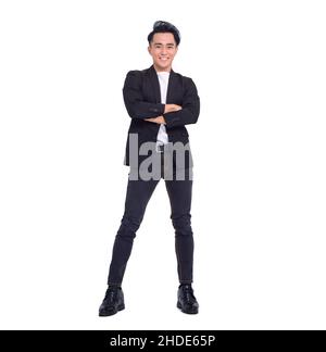 Full length of young successful business man Stock Photo
