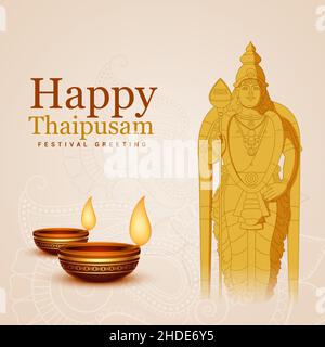 Happy Thaipusam card New Design 2022 Stock Photo