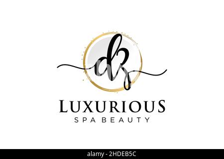 Initial DZ feminine logo. Usable for Logo for fashion,photography, wedding, beauty, business. Flat Vector Logo Design Template . Stock Vector