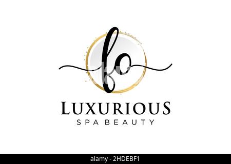 Initial FO feminine logo. Usable for Logo for fashion,photography, wedding, beauty, business. Flat Vector Logo Design Template . Stock Vector
